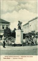 Szatmárnémeti, Szatmár, Satu Mare; Statua eroiului necunoscut / Ismeretlen hős szobra. Löwy Miksa kiadása / military monument (EK)