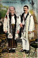 1917 Bukowiner Bauerntypen / Bukovinai népviselet, folklór / folklore from Bukowina (Bucovina), traditional costumes + M. kir. 300. honvéd gyalogezred (EK)