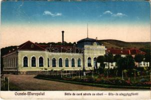 1931 Marosújvár, Uioara, Ocna Mures; Baile de cura sarate cu aburi / Gőz- és sósgyógyfürdő / steam and salt bath, spa (szakadás / tear)