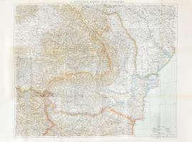 -  cca 1914-1918 G. Freytags Karte von Rumänien / Románia térképe. 1 : 1.000.000. Kartograpische Anstalt G. Freytag & Berndt, Wien. borítóval, 82x68 cm
