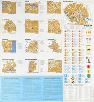 cca 1970 Moszkva autós térkép