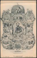 cca 1940 Széchenyi István életútja illusztrált formában. Légrády Sándor illusztrációi leporellón