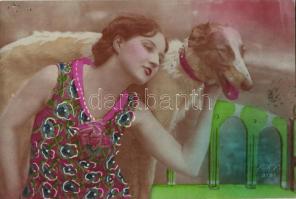 Lady and dog