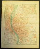 1890 Budapest térkép utcajegyzékkel / Map of Budapest 25x30 cm