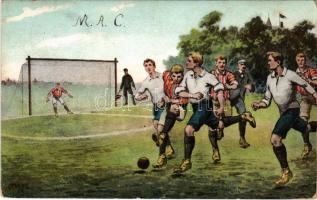1906 Foci, labdarúgó meccs / Football match s: Moos + Turul 5f bérmentesítéssel BUDAPEST - FIUME (EK)