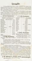 1856 Lóvásárlási hirdetmény a Budai katonai parancsnokságtól 22x38 cm