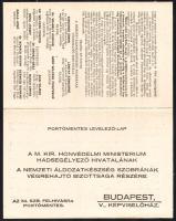 1915 A Nemzeti Áldozatkészség Szobrának Végrehajtó Bizottsága által a magyar nemzethez intézett körl...