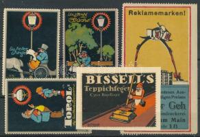 Kis reklámos levélzáró bélyeg összeállítás berakólapon