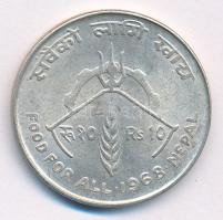 Nepál 1968. 10R Ag FAO T:2 patina Nepal 1968. 10 Rupees Ag FAO C:XF patina Krause KM#794