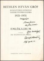 Bethlen István miniszterelnöksége tizedik évfordulójára 1921-1931. Emlékalbum. Kiadja: az Egységes P...