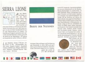 Sierra Leone 1964. 1/2c bronz érmés borítékban, béyeggel és bélyegzéssel T:1-,2 patina, kis karc Sie...