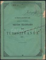 A Károly-fejérvári Romai Katholikus Nyilvános Fel-Gymasium III. Tudósítványa 1858/9. [Gyulafehérvár/Alba Iulia/Karlsburg/Keist.) Kolozsvár, 1859, Rom. Kath. Lyc[eum], 23 p.+ 1 (litográfia) t. Kiadói papírkötés, a borító kissé sérült, a címlap szélén szakadás, foltos.