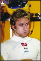 Nick Heidfeld (1977-) német autóversenyző aláírása fotón