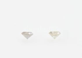 2 db brill csiszolású gyémánt, Salt & Pepper, össz. 0,16 ct