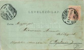 1899 (Vorläufer) Nagyvárad, Oradea; Szent László király szobor, Premontrei főgimnázium, Kereskedelmi...