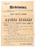 1884 Sopron lóvásár plakát 30x40 cm