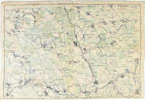 Bakony térképe, kézzel rajzolt, 1:133332, szakadással, 24×34 cm