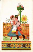 1941 Magyar legény és leány / Hungarian folklore art (EK)
