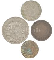 4db-os vegyes külföldi érme- és éremtétel, közte Brazília 1901. 400R Cu-Ni + Izrael 1995. Jeruzsálem 3000 éves kétoldalas Cu-Ni emlékérem (39mm) T:1-3 4pcs mixed foreign coin and medallion lot, within Brazil 1901. 400 Réis Cu-Ni + Israel 1995. Jerusalem 3000 years old two-sided Cu-Ni medallion (39mm) C:UNC-F