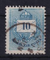 1881 10kr II. típus látványos karccal (ex Lovász)