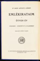 Dr. Gróf Apponyi Albert: Emlékirataim. Ötven év. Ifjúkorom - Huszonöt év az ellenzékben. Bp., (1922)...
