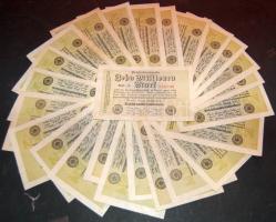 Német Birodalom / Weimari Köztársaság 1923. 10.000.000M (25x) "Hakensterne" vízjellel, hatjegyű sorszámmal T:I,I-