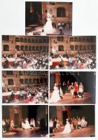 Divatbemutató az Operában, 7 db színes fotó, Kanyó Béla (1939-2020) fotóriporter jelzett felvételei, 18x12,5 cm
