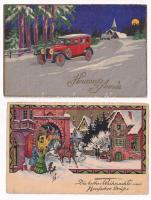 11 db RÉGI üdvözlő motívum képeslap vegyes minőségben / 11 pre-1945 greeting motive postcards in mix...