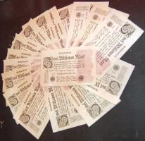 Német Birodalom / Weimari Köztársaság 1923. 2.000.000M (17x) "Hakensterne" vízjellel, azonos cégjelzéssel T:I(többség),I-