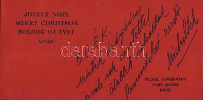 1984 Michel Gyarmati a Folies Bergére igazgatójának saját kézzel írt üdvözlő levele / Signature of the director of Folies Bergére