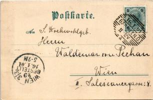 1901 Künstler-Postkarte der Meggendorfer Blätter Nr. 504. / German military art postcard, winter (EK...