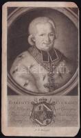 cca 1800 Ioseph Conrad püspök, metszet, 19×11 cm