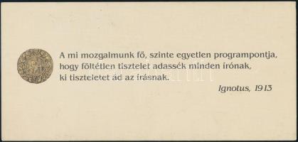 Karinthy és Ignotus társaságban, nyomat, 21×10 cm