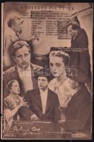 1942 Szerető fia Péter, Bánky Viktor filmjének prospektusa, a borítón Páger Antal és Bordy Bella, fe...