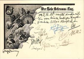 1938 Linz, Der Hohe Schrumm + "Des Führers Geburtstag 20. April 1938 Wien" "Geburtstag des Führers 20. April 1938 Linz" So. Stpl. (fl)