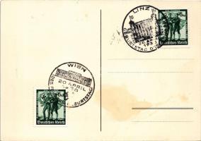 1938 Linz, Der Hohe Schrumm + "Des Führers Geburtstag 20. April 1938 Wien" "Geburtsta...