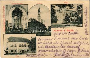 1907 Smrzice, Vnitrek chrámu, Kostel, Skola, Fára / church, interior, parish, school (EK)