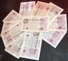 Német Birodalom / Weimari Köztársaság 1923. 2.000.000M (11x) "Gitter mit 8" vízjellel T:I,I-