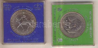 Nagy-Britannia 1977. 25p "Koronázási évforduló" + 1981. 25p "Charles és Diana" T...