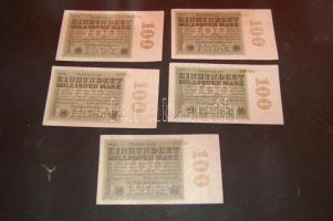 Német Birodalom / Weimari Köztársaság 1923. 100.000.000M (5x) cégnyomat "Hakensterne" vízjellel T:I,I-