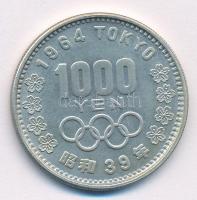 Japán 1964. 1000Y Ag Olimpia T:1- patina Japan 1964. 1000 Yen Ag Olympiad C:AU patina Krause Y#80