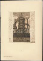 1917 Ex libris Ernst Kreidolf, és Adolf Kunst: Ex libris Louis Rosenthal, ofszet nyomatok, Exlibris 1917 Heft 3/4, 15x13 cm és 14,5x12 cm