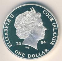 Cook-szigetek 2004. 1$ Ag "Ázsia történelme-Mahatma Gandhi" T:PP