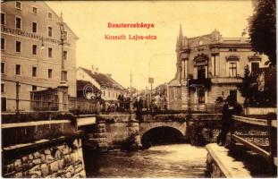 1907 Besztercebánya, Banská Bystrica; Kossuth Lajos utca, Első Beszterczebányai Hengermalom. W.L. 528. / street view, rolling mill