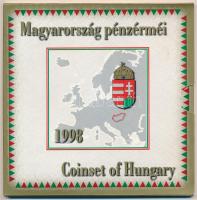 1998. 50f-200Ft (10xklf) forgalmi sor + 1998. 100Ft alpakka "1848-1849. Szabadságharc 150. évfordulójára", dísztokban, belső borító ragasztása kissé elengedett T:BU patina Adamo FO31.1