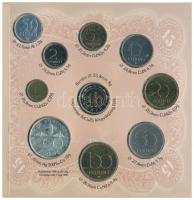 1998. 50f-200Ft (10xklf) forgalmi sor + 1998. 100Ft alpakka "1848-1849. Szabadságharc 150. évfo...