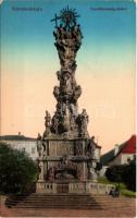 Körmöcbánya, Kremnitz, Kremnica; Szentháromság szobor. Ritter Sándor kiadása / Holy Trinity statue (EK)