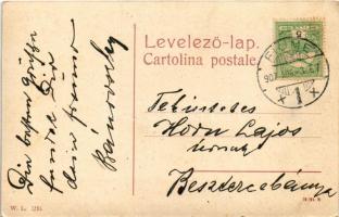 1907 Fiume, Rijeka; Riva Szapáry / kikötő, gőzhajó. W.L. 1210. / port, steamship (EK)