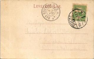 1906 Fiume, Rijeka; Via Adamich / street view, Grand Hotel Europe, restaurant and café, tram, Hotel ...