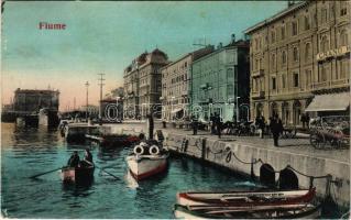 1906 Fiume, Rijeka; kikötő / port, hotel. Lederer & Popper (EK)